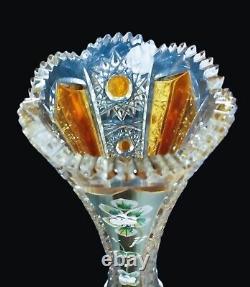 Czech bohemia crystal glass Cut crystal vase 40 cm/16 II