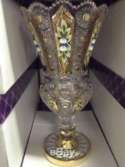 Czech bohemia crystal glass Cut crystal vase 41cm/ 16