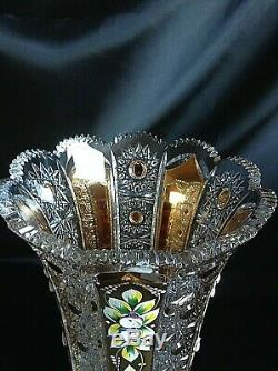 Czech bohemia crystal glass Luxury Cut crystal vase 41cm/ 16