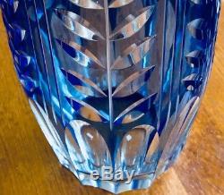 Deep Etching Diamond Cut Crystal Cameo Large Vase with Ukraine poet Shevchenko