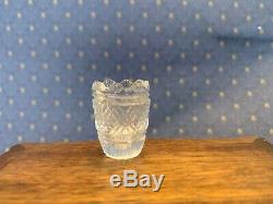 Dollhouse Miniatures Jim Irish Cut Crystal Glass Vase Artisan Handcrafted