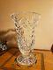 Elegant Waterford Fine Crystal Cut Footed Flower Vase 10 Tallexcellent