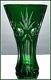 Emerald Green Trumpet Vase Cut To Clear Lead Crystal German Wmf William Fraser