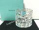 Euc Tiffany & Co Sierra Crystal Rock Cut Votive Tealight Candle Vase Holder Box
