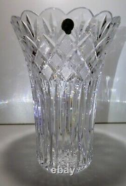 EXCELLENT House of Waterford Crystal ROMANCE OF IRELAND Irish Lace Vase 10