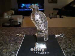 Early Fredrick Carder Steuben Cut Glass Eagle Hawk Bird of Prey Good Cond