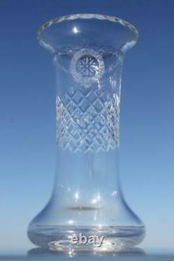 Elder Dempster 6 Original Steamship Cut Crystal Glass Fine Table Vase C-1920's