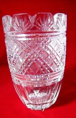 Elegant Vintage WATERFORD Cut Crystal Vase 8 Tall Very Heavy