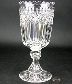 Exquisite Anglo Irish 9 Tall Cut Crystal Glass Celery Vase