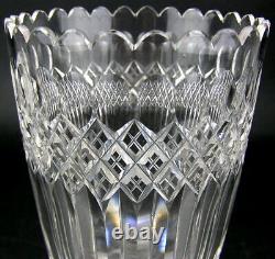 Exquisite Anglo Irish 9 Tall Cut Crystal Glass Celery Vase