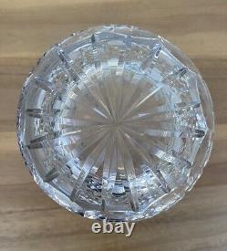 Exquisite Crystal Bouquet Flower Vase Brilliant Etched Art Deco Clear Cut