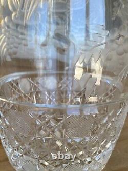 Exquisite Crystal Bouquet Flower Vase Brilliant Etched Art Deco Clear Cut