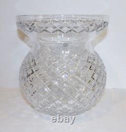 Exquisite Large Waterford Crystal Beautifully Cut & Shaped 9 Vase 9 Pounds