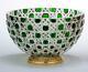 Exquisite Rare Beautiful Imporant Empire Green Hand Cut Crystal Style Vase Bowl