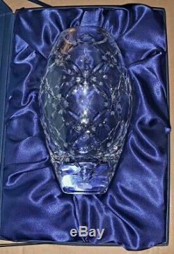 Faberge Atelier Cut Crystal Vase W Case