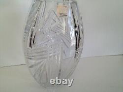 Fifth Avenue Crystal Ltd Deep Cut Deco Style Heavy Crystal Vase Made in Poland