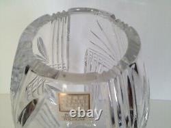 Fifth Avenue Crystal Ltd Deep Cut Deco Style Heavy Crystal Vase Made in Poland