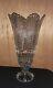 Flared Cut Clear Lead Crystal Large Vase, 16, Excellent