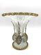 French Antique Spill Vase With Gold Dore And Cut Crystal