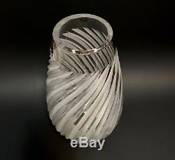 GASPARRI Design Venezia Italy, Italian Art Glass Hand Cut Crystal Vase Signed