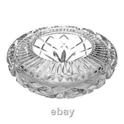 Galway Crystal Shallow Rose Bowl Vase Deep Criss Cross Cuts