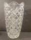Galway Irish Crystal Diamond Cut 9.5tall Vase Made In Ireland