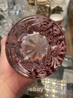 Gorgeous Gorham 11 Ruby Red & Clear Germany Cut Crystal Vase Made In Germany