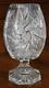 Gorgeous Large Czech Belford 24% Lead Cut Crystal Pedestal Vase W Whirling Star