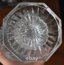 Gorgeous Large Czech Belford 24% Lead Cut Crystal Pedestal Vase W Whirling Star
