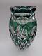 ° Great Val Saint Lambert Glass Crystal Clear Emerald Heavy Cut Glass Art Deco