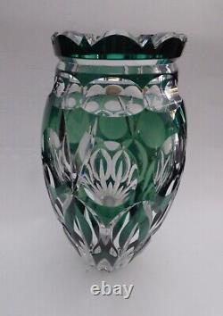 ° Great Val Saint Lambert Glass Crystal clear emerald heavy cut glass Art Deco
