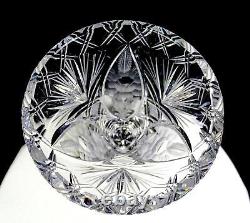 HP Sinclaire & Co Brilliant Cut Crystal Etched Flowers Antique 7 1/8 Vase 1904