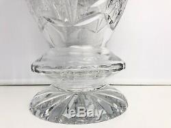 HUGE 17 Cut Clear Crystal COVERED FOOTED Cookie Candy JAR Punch Bowl Urn Vase