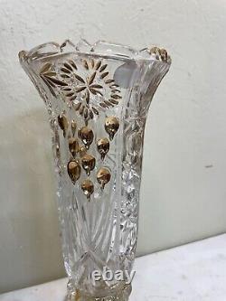 Hand-Cut Crystal, 24k Gold Vase
