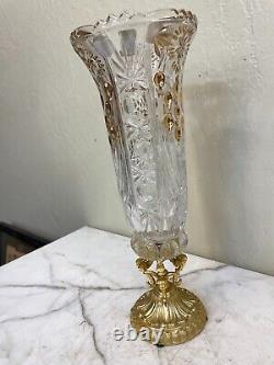 Hand-Cut Crystal, 24k Gold Vase