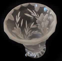 Hand Cut French Leaded Crystal Vase 7 Tall Lot # 1210A3