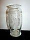 Hawkes Crystal 9 Flower Vase Engraved Cut Art Deco Glass Trefoil Mark Abp