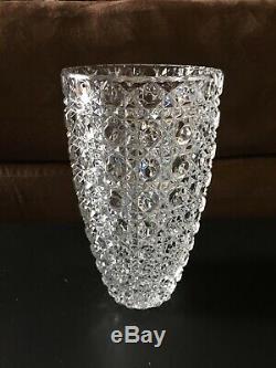 Heavy Beautifully Cut Crystal Vase