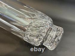 Heavy Cut Crystal Cylinder Shaped Vase, 13 Tall, 4 1/2 Diameter