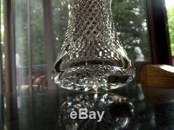 Huge 12 Vase HOUSE OF WATERFORD Lead Crystal Glass signed Rare Melissa cut
