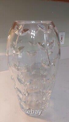 Huge Tiffany Crystal Cut Vine Vase