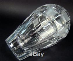 Imposant Czech Cut Crystal Glass ART DÉCO Vase with Squares Bohemia 1930s