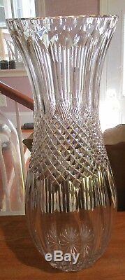 Impressive 18 Contemporary Cut Glass Crystal Vase