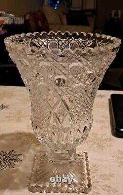 Irish Cut Crystal Glass Vase