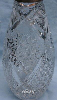 J. Fichler German 800 Silver & Cut Crystal Large Vase MAGNIFICENT