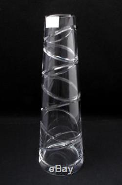 Jasper Conran Waterford Crystal Aura Pattern Cut Crystal 12 Vase Signed