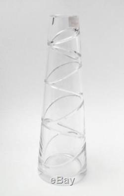 Jasper Conran Waterford Crystal Aura Pattern Cut Crystal 12 Vase Signed