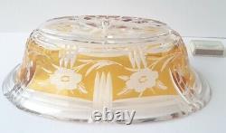 Josephine Glassworks Bowl/Vase Flowers Crystal Glas Hand Cut Um 1930 L793