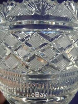 LOVELY PRE-OWNED WILLIAM YEOWARD CRYSTAL VASE/DEEP BOWL withFINELY CUT PATTERN