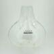 Lalique Paris Clear Heavy Thick Cut Crystal Vase With Frosted Leaves Detail